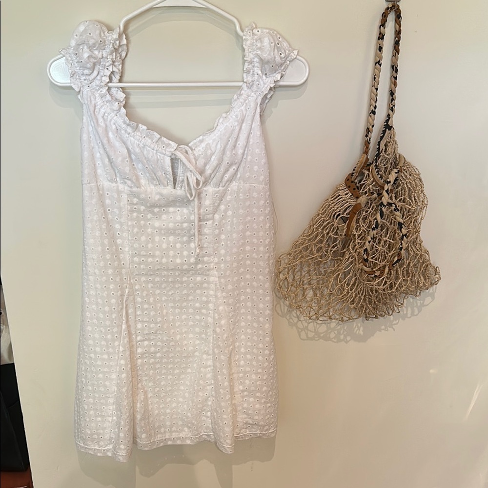White delicate detailed dress